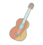 Gitarren-Symbol: leise Bossa-Nova-Musik